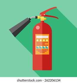 Vector flat fire extinguisher icon. Eps10