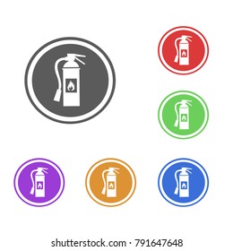 Vector flat fire extinguisher icon. Eps10