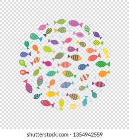 VEctor flat fish background template