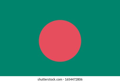 Vector flat flag of bangladesh