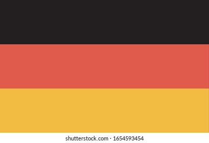 Vector flat flag of Germany