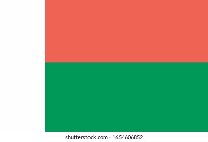 Vector flat flag of madagascar