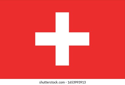 Vektorillustration-Flachflagge der Schweiz