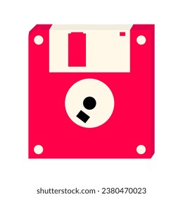 Vector flat floppy disk illustration