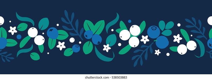 Vector flat flowers, leaves and berries color silhouette ornament. Creative design illustration for stickers, labels, tags, greeting cards, posters and banner design