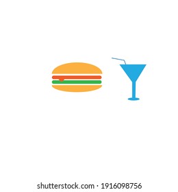 logotipos o iconos vectores de alimentos planos