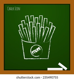 Vector flat fries icon isolated outline. Eps10