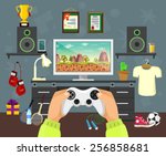 Vector flat game illustration