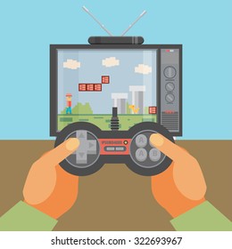 Vector flat game illustration