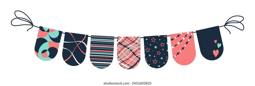 Vector flat garland isolated on white background