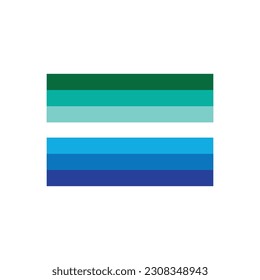 Vector flat gay lgbt flag isolated on white background