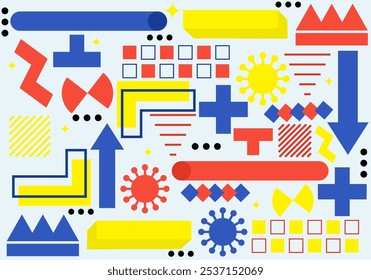 Vector flat geometric background design