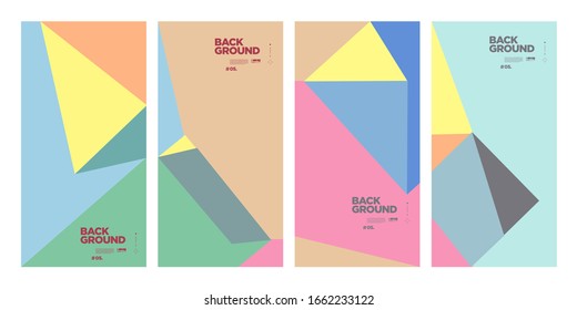 vector flat geometric and curve background pattern in soft colors for summer event and decoration
