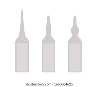 Vector flat glass bulb icon. Medicine picture isolated on white background. Healthcare, research and laboratory concept. Health check or treatment clip art