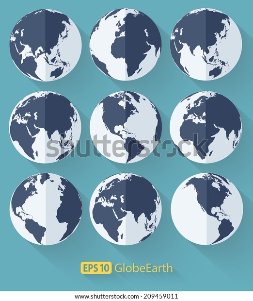 flat globe of the world