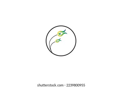 vector flat gradient nature concept logotype