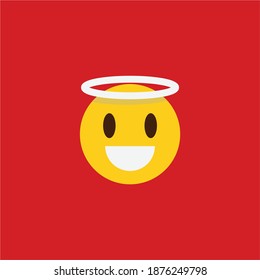 Ilustración de dibujos animados de diseño gráfico plano vectorial. Vector plano de dibujos animados. Icono sagrado del emoji.