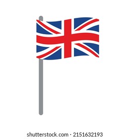 Vector flat Great Britain flag isolated on white background