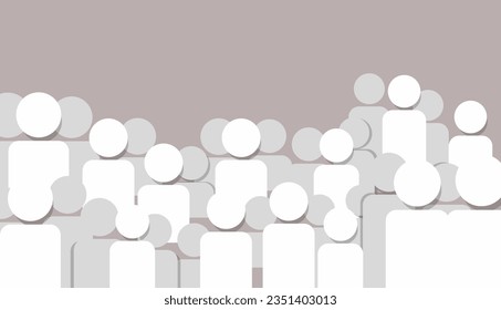 Vector flat group of people. Avatar, user profile, person icon, gender neutral silhouette, profile picture. Suitable for social media profiles, icons, screensavers and as a template