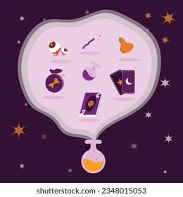 vector flat halloween element collection