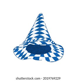 vector flat hand drawn illustration beer fest party hat. Traditional German felt hat.