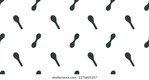 Vector flat hand drawn seamless pattern with maracas. Musical toys for children