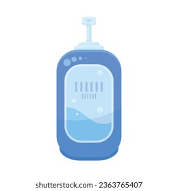 Vector flat hand sanitizer illustrated on white.