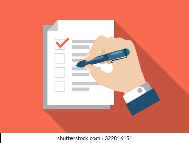 Vector Flat Hand writing