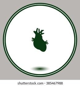 Vector flat heart icon.