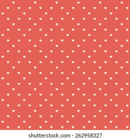 Vector flat heart red texture, ornament, tiny hearts, design elements for greeting card or packing paper, EPS 8