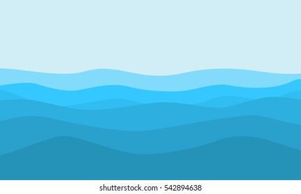 Vector flat of hill on blue background landscape
