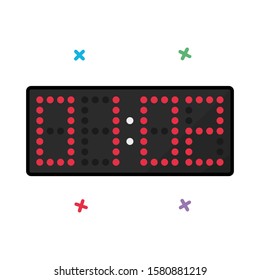 Vector flat hockey match scoreboard icon