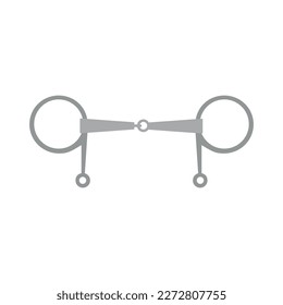 Vector flat horse equestrian bit isolated on white background