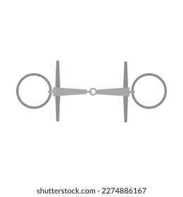 Vector flat horse equestrian bit isolated on white background