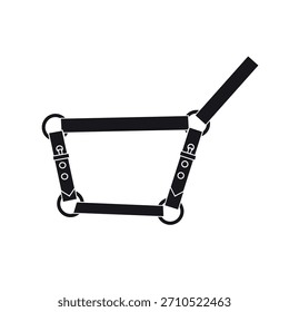 Vector flat horse halter isolated on white background