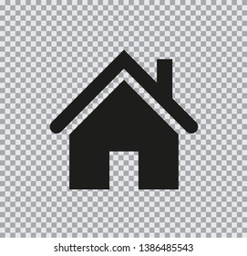 Vector flat house icon icon on transparent background