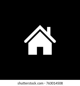 Icono de cámara plana del vector sobre fondo negro
