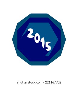 vector flat icon of 2015