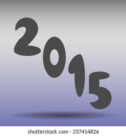 vector flat icon of 2015