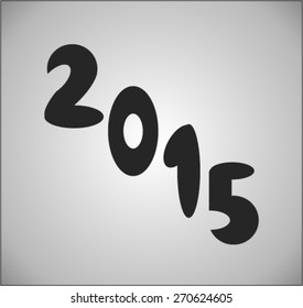 vector flat icon of 2015