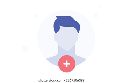 Vector flat icon add user
