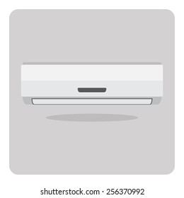 Vector of flat icon, air conditioner on isolated background