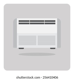 Vector of flat icon, air conditioner on isolated background