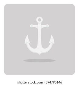 Vector of flat icon, Anchor on isolated background