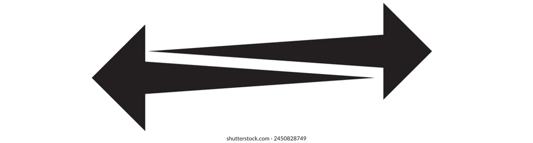 Vector flat icon of arrow pointing left design eps 10
