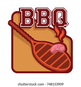 Vector flat icon: barbecue