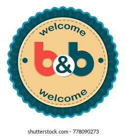 vector flat icon for bed and breakfast service