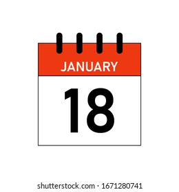 Vector flat icon calendar design isolated on white background. 