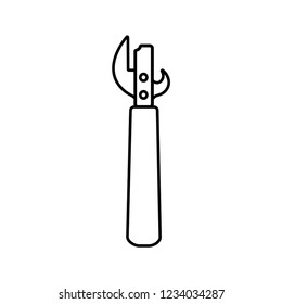 Vector flat icon of cap catcher beer opener. Black outline. White background