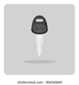 Vector of flat icon, car key on isolated background